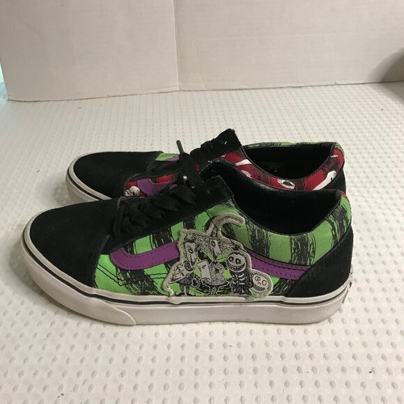 VANS WOMENS OLD SKOOL THE NIGHTMARE BEFORE CHRISTMAS SHOES SIZE 6 - Picture 4 of 6